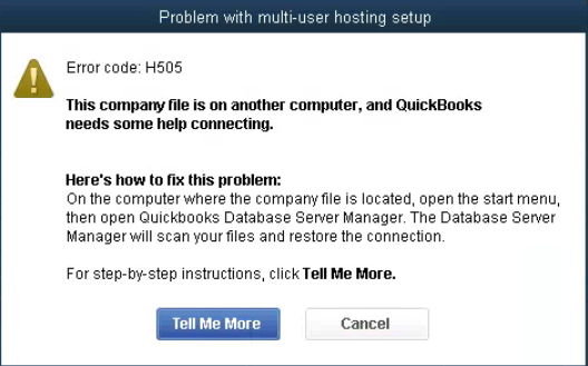 quickbooks error h505