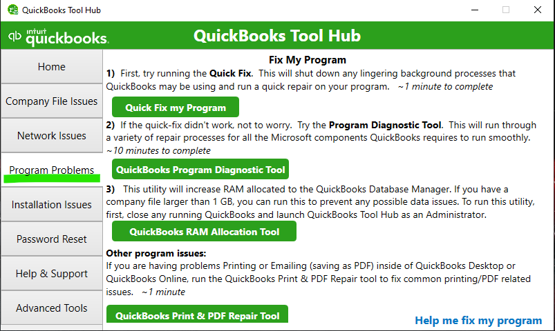 quickbooks print & pdf repair tool