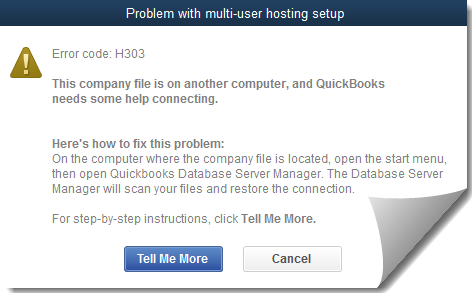 quickbooks error code H303